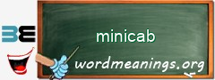 WordMeaning blackboard for minicab